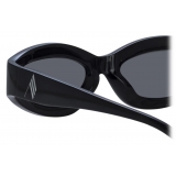 The Attico - Agnes Wrap Sunglasses in Black - Sunglasses - Official - The Attico Eyewear by Linda Farrow