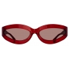 The Attico - Occhiali da Sole Agnes Wrap in Rosso - Occhiali da Sole - Official - The Attico Eyewear by Linda Farrow