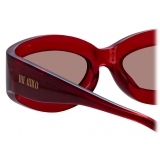 The Attico - Agnes Wrap Sunglasses in Red - Sunglasses - Official - The Attico Eyewear by Linda Farrow