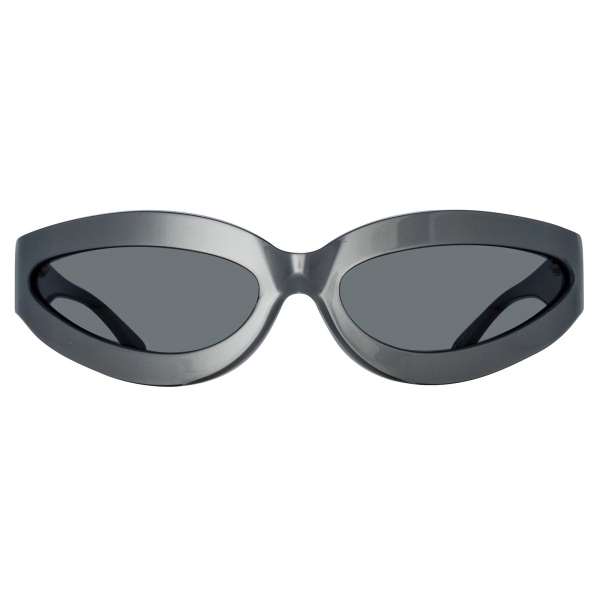 The Attico - Agnes Wrap Sunglasses in Silver - Sunglasses - Official - The Attico Eyewear by Linda Farrow