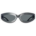 The Attico - Agnes Wrap Sunglasses in Silver - Sunglasses - Official - The Attico Eyewear by Linda Farrow