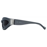 The Attico - Agnes Wrap Sunglasses in Silver - Sunglasses - Official - The Attico Eyewear by Linda Farrow