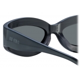 The Attico - Agnes Wrap Sunglasses in Silver - Sunglasses - Official - The Attico Eyewear by Linda Farrow