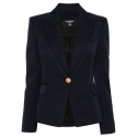 Balmain - One Button Wool Jacket - Marine - Balmain Exclusive Luxury Collection