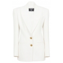 Balmain - Crepe Fitted Jacket - White - Balmain Exclusive Luxury Collection