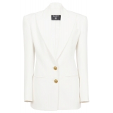 Balmain - Crepe Fitted Jacket - White - Balmain Exclusive Luxury Collection