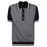 Balmain - Jacquard Polo Shirt - Black - Balmain Exclusive Luxury Collection