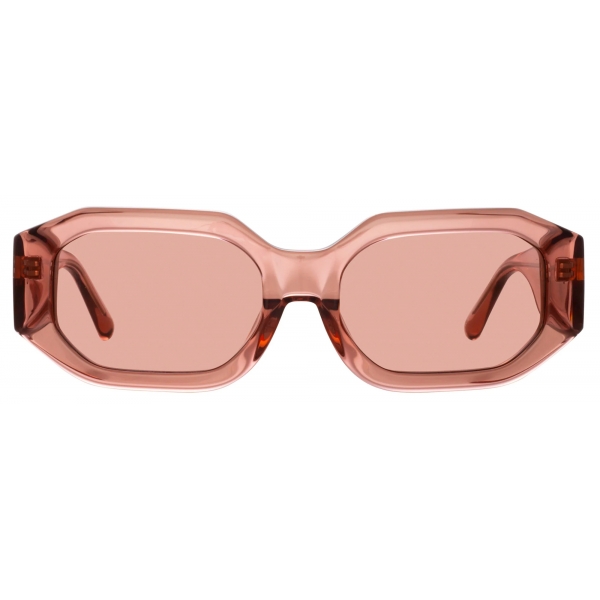 The Attico - Blake Angular Sunglasses in Peach - Sunglasses - Official - The Attico Eyewear by Linda Farrow