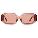 The Attico - Blake Angular Sunglasses in Peach - Sunglasses - Official - The Attico Eyewear by Linda Farrow