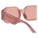 The Attico - Blake Angular Sunglasses in Peach - Sunglasses - Official - The Attico Eyewear by Linda Farrow