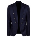 Balmain - Blazer con Bottoni in Rilievo - Blu - Balmain Exclusive Luxury Collection