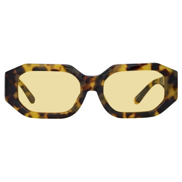 The Attico - Occhiali da Sole Blake Angular in Tartaruga e Giallo - Occhiali da Sole - Official - The Attico Eyewear