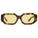 The Attico - Blake Angular Sunglasses in Tortoiseshell and Yellow - Sunglasses - Official - The Attico Eyewear by Linda Farrow