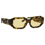 The Attico - Occhiali da Sole Blake Angular in Tartaruga e Giallo - Occhiali da Sole - Official - The Attico Eyewear