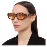 The Attico - Blake Angular Sunglasses in Tortoiseshell and Yellow - Sunglasses - Official - The Attico Eyewear by Linda Farrow