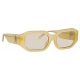 The Attico - Blake Angular Sunglasses in Yellow - Sunglasses - Official - The Attico Eyewear by Linda Farrow