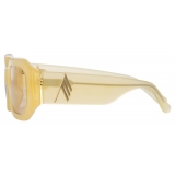 The Attico - Blake Angular Sunglasses in Yellow - Sunglasses - Official - The Attico Eyewear by Linda Farrow