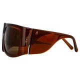 The Attico - Andre Oversized Sunglasses in Brown - Sunglasses - Official - The Attico Eyewear by Linda Farrow