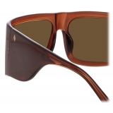 The Attico - Andre Oversized Sunglasses in Brown - Sunglasses - Official - The Attico Eyewear by Linda Farrow