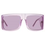 The Attico - Andre Oversized Sunglasses in Pink - Sunglasses - Official - The Attico Eyewear by Linda Farrow