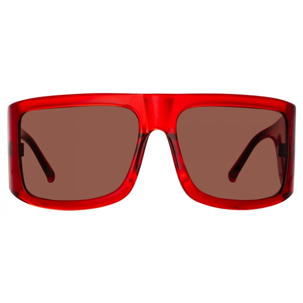 The Attico - Andre Oversized Sunglasses in Red - Sunglasses - Official - The Attico Eyewear by Linda Farrow