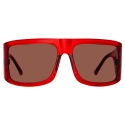 The Attico - Occhiali da Sole Andre Oversized in Rosso - Occhiali da Sole - Official - The Attico Eyewear by Linda Farrow