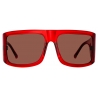 The Attico - Andre Oversized Sunglasses in Red - Sunglasses - Official - The Attico Eyewear by Linda Farrow