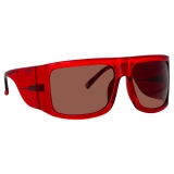 The Attico - Occhiali da Sole Andre Oversized in Rosso - Occhiali da Sole - Official - The Attico Eyewear by Linda Farrow