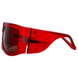 The Attico - Occhiali da Sole Andre Oversized in Rosso - Occhiali da Sole - Official - The Attico Eyewear by Linda Farrow