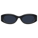 The Attico - Berta Oval Sunglasses in Black - Sunglasses - Official - The Attico Eyewear by Linda Farrow