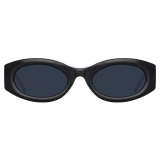 The Attico - Berta Oval Sunglasses in Black - Sunglasses - Official - The Attico Eyewear by Linda Farrow