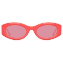 The Attico - Berta Oval Sunglasses in Coral - Sunglasses - Official - The Attico Eyewear by Linda Farrow