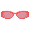 The Attico - Occhiali da Sole Berta Oval in Corallo - Occhiali da Sole - Official - The Attico Eyewear by Linda Farrow