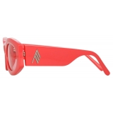 The Attico - Berta Oval Sunglasses in Coral - Sunglasses - Official - The Attico Eyewear by Linda Farrow