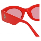 The Attico - Berta Oval Sunglasses in Coral - Sunglasses - Official - The Attico Eyewear by Linda Farrow