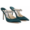 Jimmy Choo - Bing 100 - Dark Green Mules - Jimmy Choo Exclusive Luxury Collection