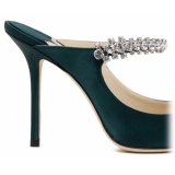 Jimmy Choo - Bing 100 - Dark Green Mules - Jimmy Choo Exclusive Luxury Collection