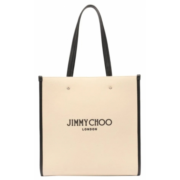 Jimmy Choo - Borsa Tote N/S - Beige Nero - Jimmy Choo Exclusive Luxury Collection