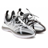 Jimmy Choo - Sneakers Basse in Pelle di Vitello Cosmos/M - Nero Bianco Grigio Chiaro - Jimmy Choo Exclusive Luxury Collection