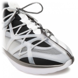 Jimmy Choo - Cosmos/M Calf Leather Low Top Sneakers - Black White Light Grey - Jimmy Choo Exclusive Luxury Collection