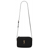 Yves Saint Laurent - Camera Bag Lou in Pelle Trapuntata - Nero - Saint Laurent Exclusive Collection