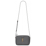 Yves Saint Laurent - Camera Bag Lou in Pelle Trapuntata - Storm - Saint Laurent Exclusive Collection