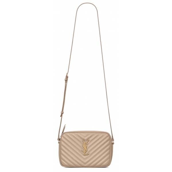 Yves Saint Laurent - Camera Bag Lou in Pelle Trapuntata - Beige Scuro - Saint Laurent Exclusive Collection