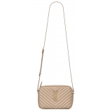 Yves Saint Laurent - Camera Bag Lou in Pelle Trapuntata - Beige Scuro - Saint Laurent Exclusive Collection