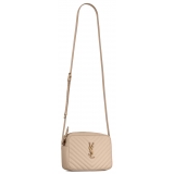 Yves Saint Laurent - Camera Bag Lou in Pelle Trapuntata - Beige Scuro - Saint Laurent Exclusive Collection