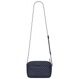 Yves Saint Laurent - Lou Camera Bag in Quilted Leather - Deep Marine - Saint Laurent Exclusive Collection