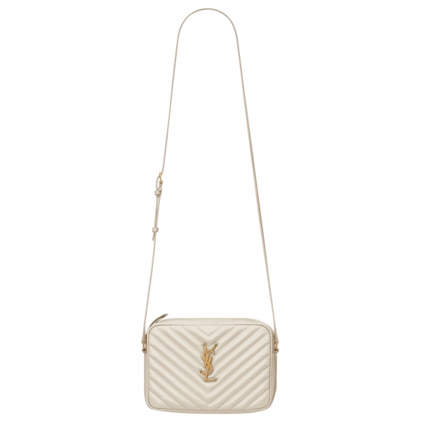 Yves Saint Laurent - Camera Bag Lou in Pelle Trapuntata - Crema Morbida - Saint Laurent Exclusive Collection