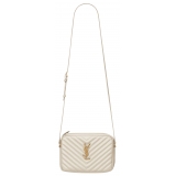 Yves Saint Laurent - Camera Bag Lou in Pelle Trapuntata - Crema Morbida - Saint Laurent Exclusive Collection