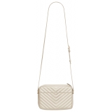 Yves Saint Laurent - Lou Camera Bag in Quilted Leather - Creme Soft - Saint Laurent Exclusive Collection