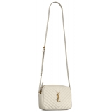 Yves Saint Laurent - Camera Bag Lou in Pelle Trapuntata - Crema Morbida - Saint Laurent Exclusive Collection